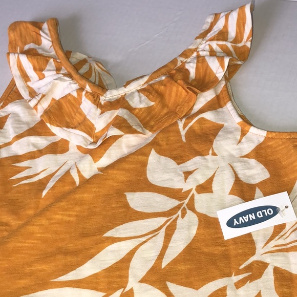 Old Navy Girls Gold Flow Top - Picture 3 of 8